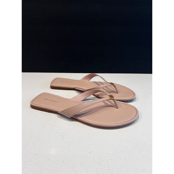 TORY BURCH Women's Capri Leather Flip Flop Sandals SIZE 8.5 NEW - Picture 2 of 7